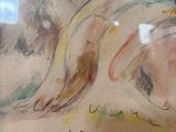 a painting of a woman with a banana in her hand