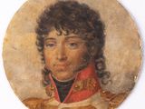 portrait d'un homme en uniforme militaire, entouré d'un cercle