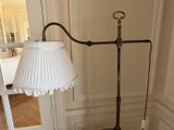 a lamp that is sitting on a table in a room