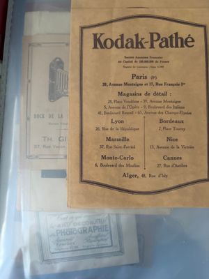 a menu for a kodak - patte restaurant on the table