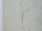 drawing of a woman sitting on a couch with her arms crossed