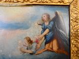 une image représentant un tableau d'un ange et d'un enfant