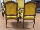 set of six french style dining chairs with yellow upholstered upholstered chairs