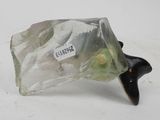 a plastic bag on top of a black object