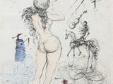 une image représentant le dessin d'une femme tenant un cerf-volant à la main