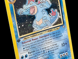 une photo d'une carte Pokémon sur laquelle figure l'image d'un dragon