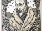 an image of a black and white drawing of a man with a beard