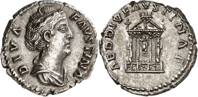 a silver coin with an image of a woman in a cage