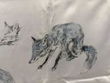 un dessin représentant un loup sur une feuille de papier