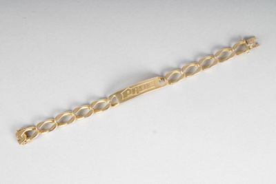 gourmette en or "Paul", poids 49.4 g env. - Photo 1