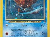 a close up of a pokemon card with a bird on it