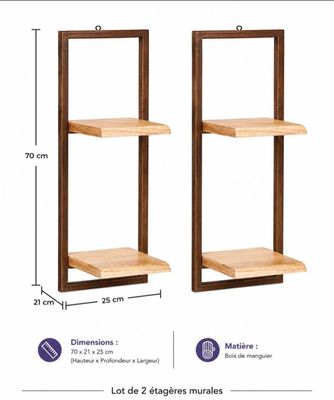 the dimensions of the shelves are shown for each shelf