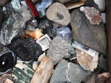 a box full of rocks and other items that are in it