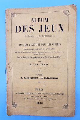JEUX XIX° / « Album des Jeux de Hasard et de Combinaisons en…