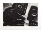 an image of a black and white drawing of a man and a woman