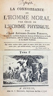 un vieux livre avec l'image d'un homme et d'une femme