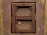 a picture of a wooden frame with a window on it