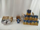 a lot of boxes and packages on a table