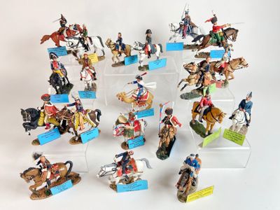a lot of figurines of different types on display