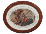 tableau représentant un homme et une femme portant un chapeau, un homme portant un turban, une femme portant un chapeau et un homme portant un turban