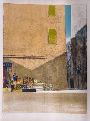 une image d'une peinture d'une scène de rue