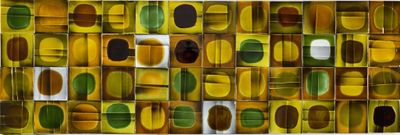 a picture of a picture of a wall made out of circles