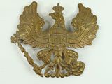 an image of a gold eagle with a crown on it ' s head