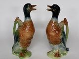 deux canards qui se tiennent l'un à côté de l'autre