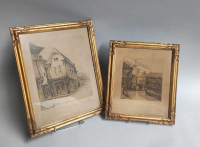 Robert VALLOIS (XXe siècle) "Troyes. La cathédrale vue de la…