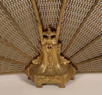 Pare-étincelle en bronze et laiton ajouré composé de 9 feuil… (photo 3)