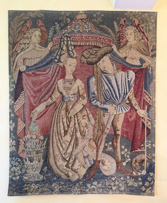 Tapisserie décorative dans le goût du Moyen-Age - 173 x 138 …