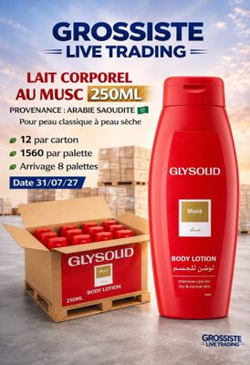 un flacon de lotion pour le corps Glysolid à côté d'une boîte de tomates