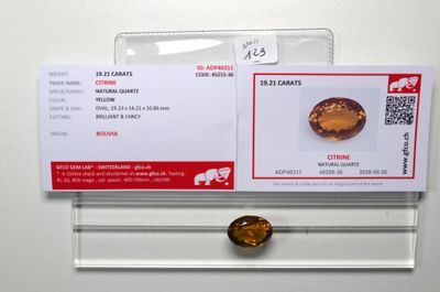 une photo d'un diamant avec une étiquette de prix accrochée dessus