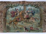 a picture of a painting of a man on a horse and a man on a horse