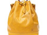 Sac seau Louis Vuitton en cuir Epi jaune