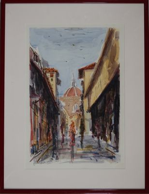 ECOLE FRANCAISE DU XXEME SIECLE De Ponte Vecchio, technique …