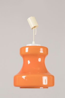 Années 1960 Plafonnier de forme galbée en verre de couleur o…