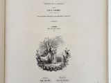 un vieux livre avec l'image d'un homme et d'un chien