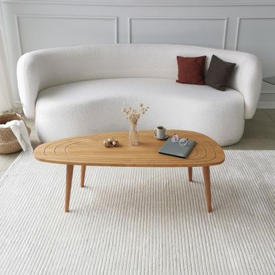 Table Basse En Bois Massif Kira - couleur : Marron Clair