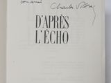 an open book with a handwritten title and a picture of a woman