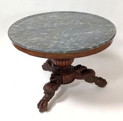 an image of a table with a marble top on a white background