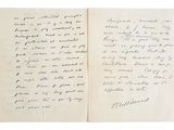 une lettre manuscrite d'un homme qui a écrit ce poème