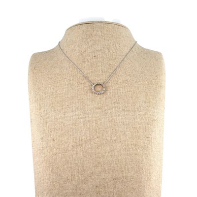 Collier ras-de-cou en or gris 750‰ à fine maille forçat cent…