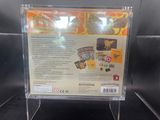 a clear display case with a game inside of it