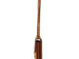 wooden broom with handle on a white background