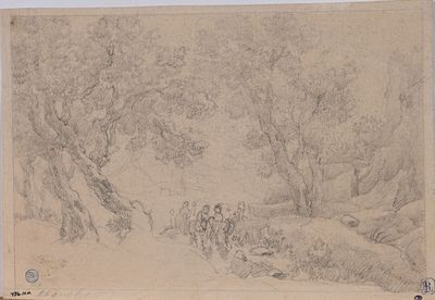 Karl MARKÒ (1791-1860) Paysage animé