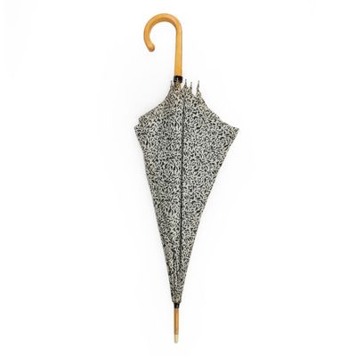 an image of an umbrella with a wooden handle on a white background