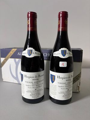 6 btlles Volnay Santenots 1er cru, Hospices de Beaune, Cuvée…