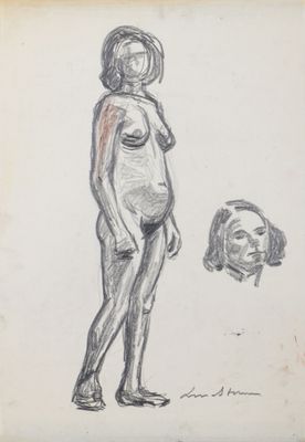 an image of a drawing of a woman standing next to a man