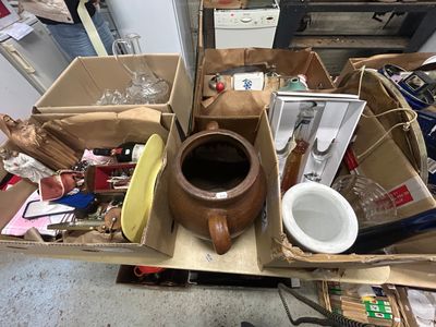 a table with a lot of items on it